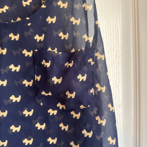 dog print sheer tank top - Picture 3 of 6